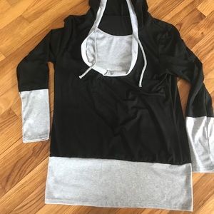 NWOT Black and Grey Hoodie